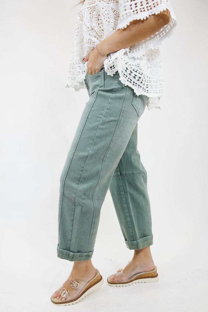 Soft Landing Barrel Crop Pants