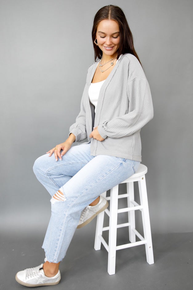 Cozy Waffle Knit Cardigan *Final Sale*