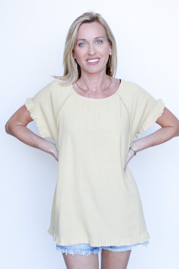 Summer Daze Raw Hem Top *Final Sale*