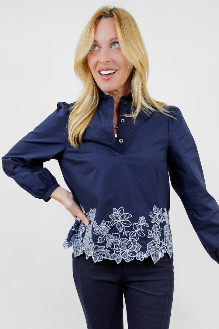 Refined Bloom Poplin Blouse