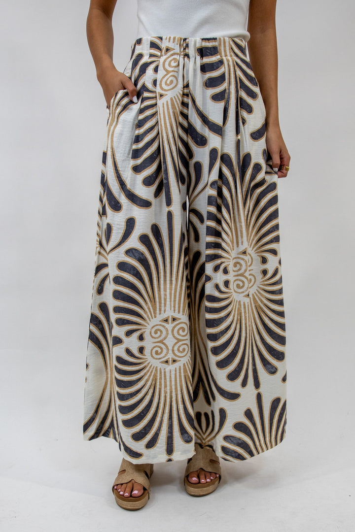 Boho Chic Wide-Leg Printed Pants