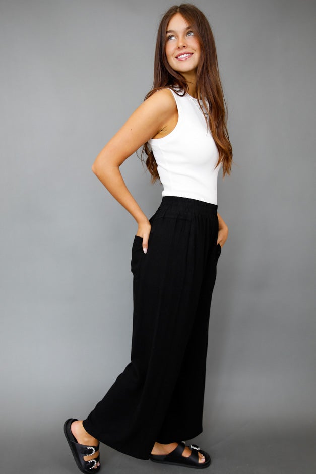 Seabreeze Linen Wide-Leg Pants