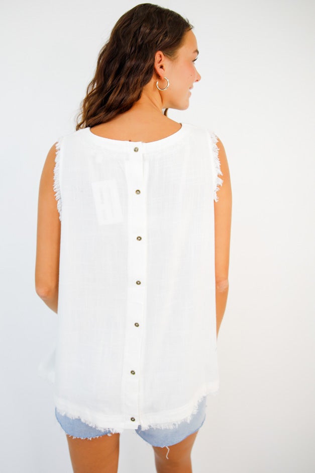 Boardwalk Breeze Button-Back Tank