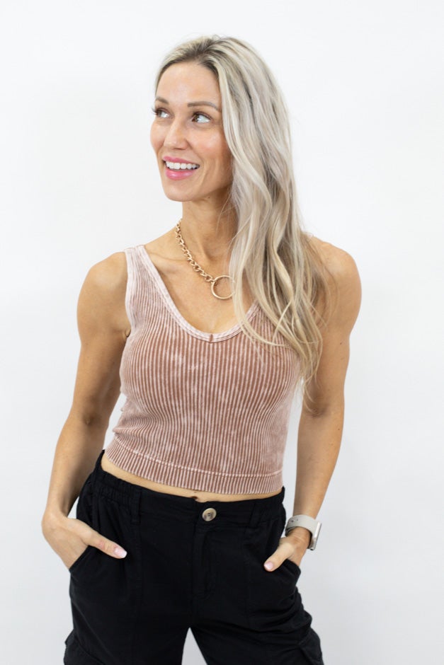 You And Me Ribbed V-Neck Bralette