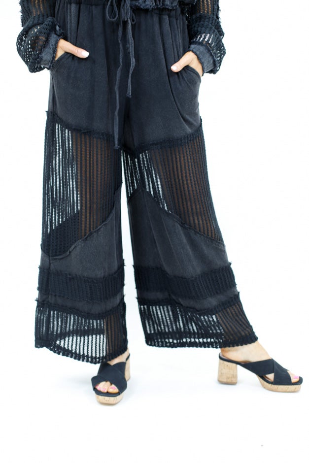 Passing By Knit Panel Pants *Final Sale*