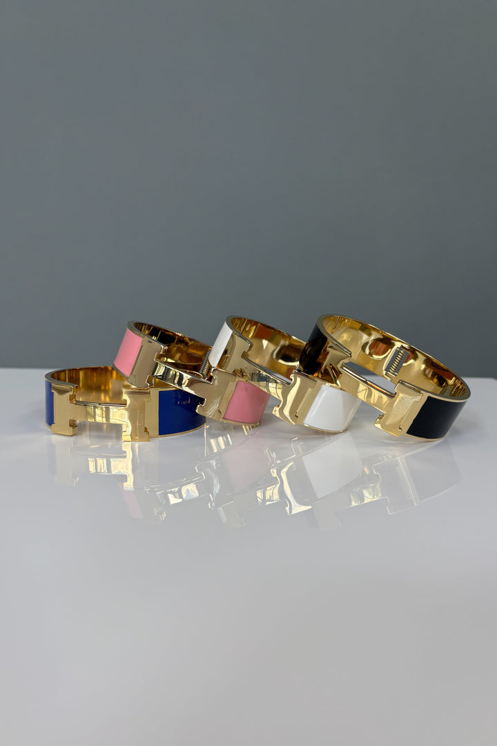 “H” Inspired Wide Bracelet (Multiple Colors)