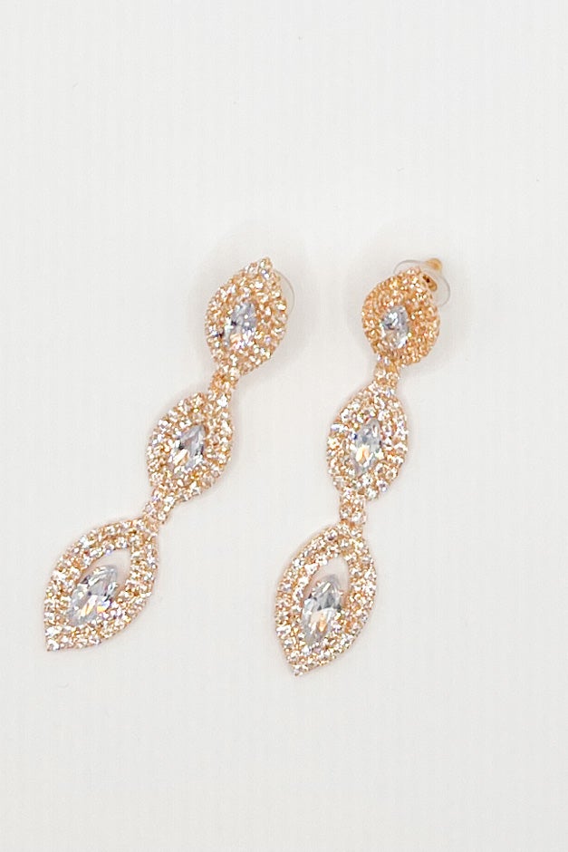 Crystal Marquise Drop Earrings