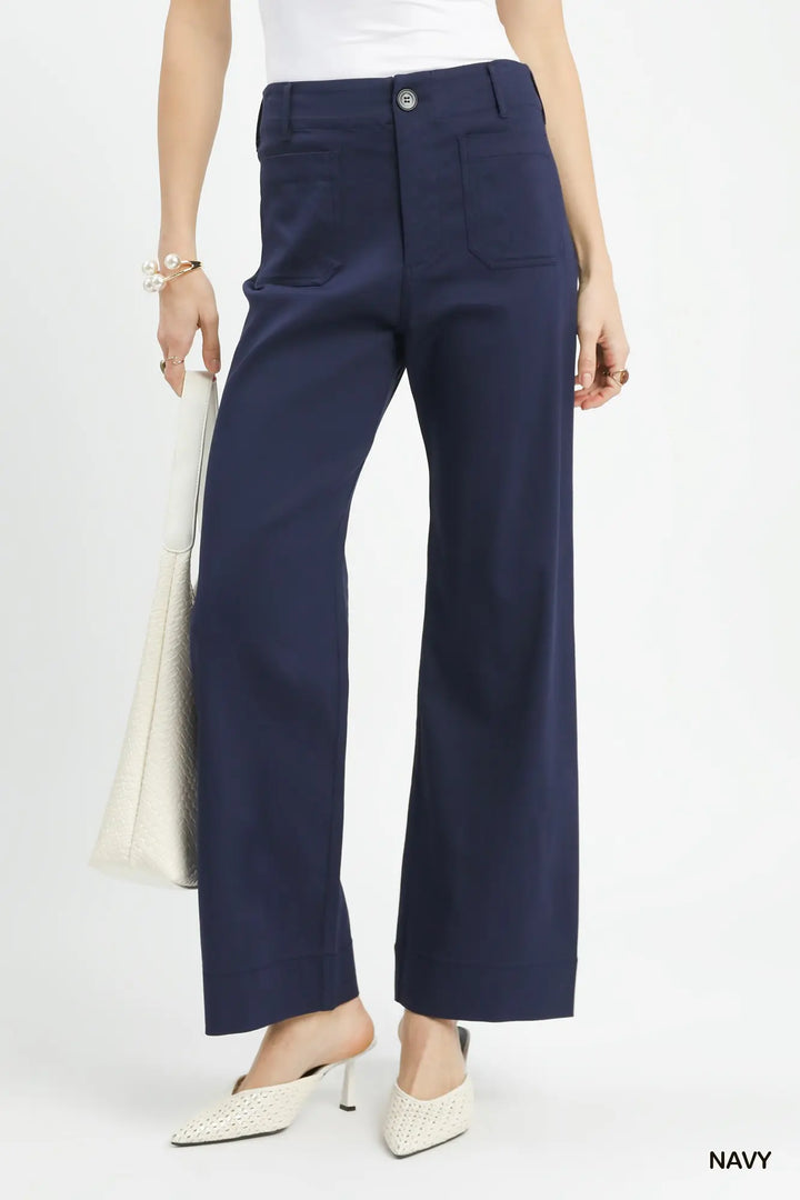 Stretch Pants With Button