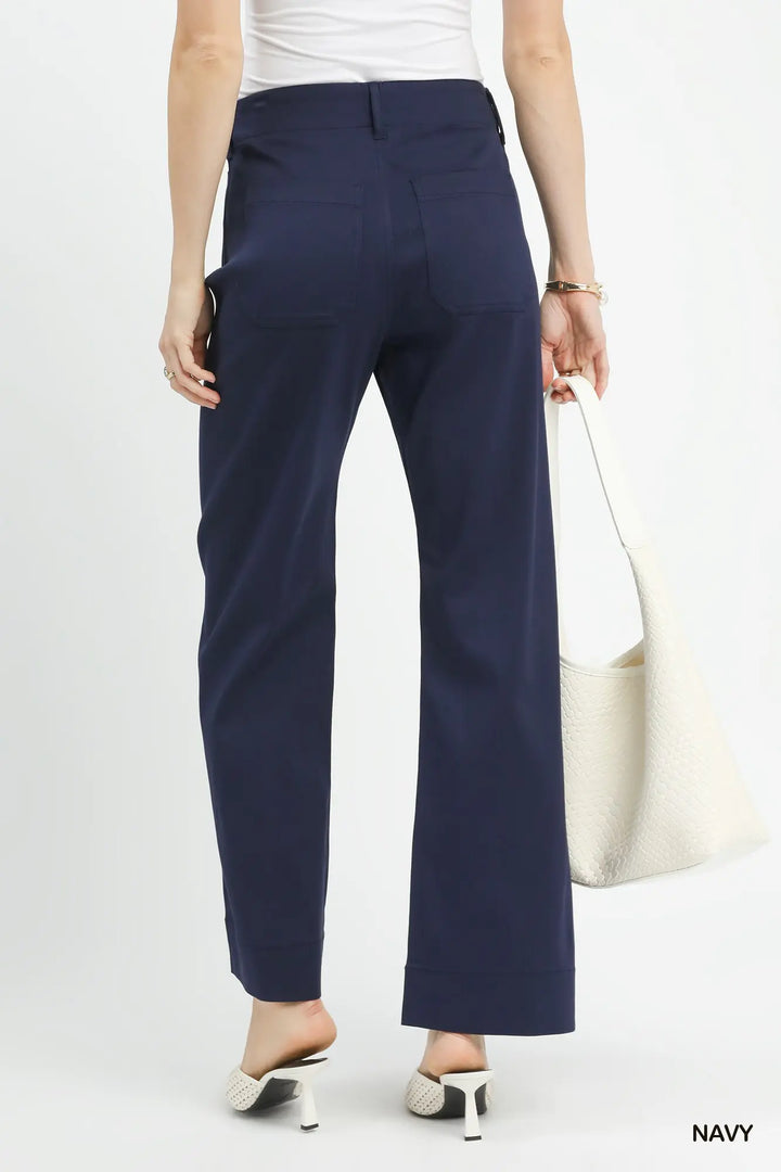 Stretch Pants With Button