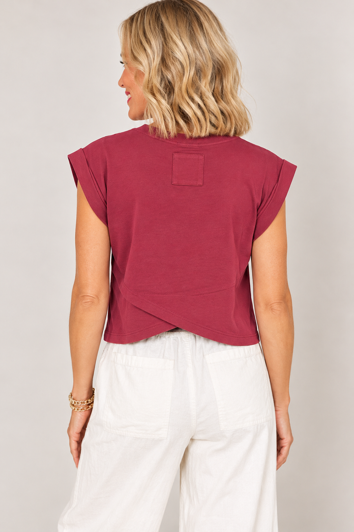 After Hours Wrap Hem Top