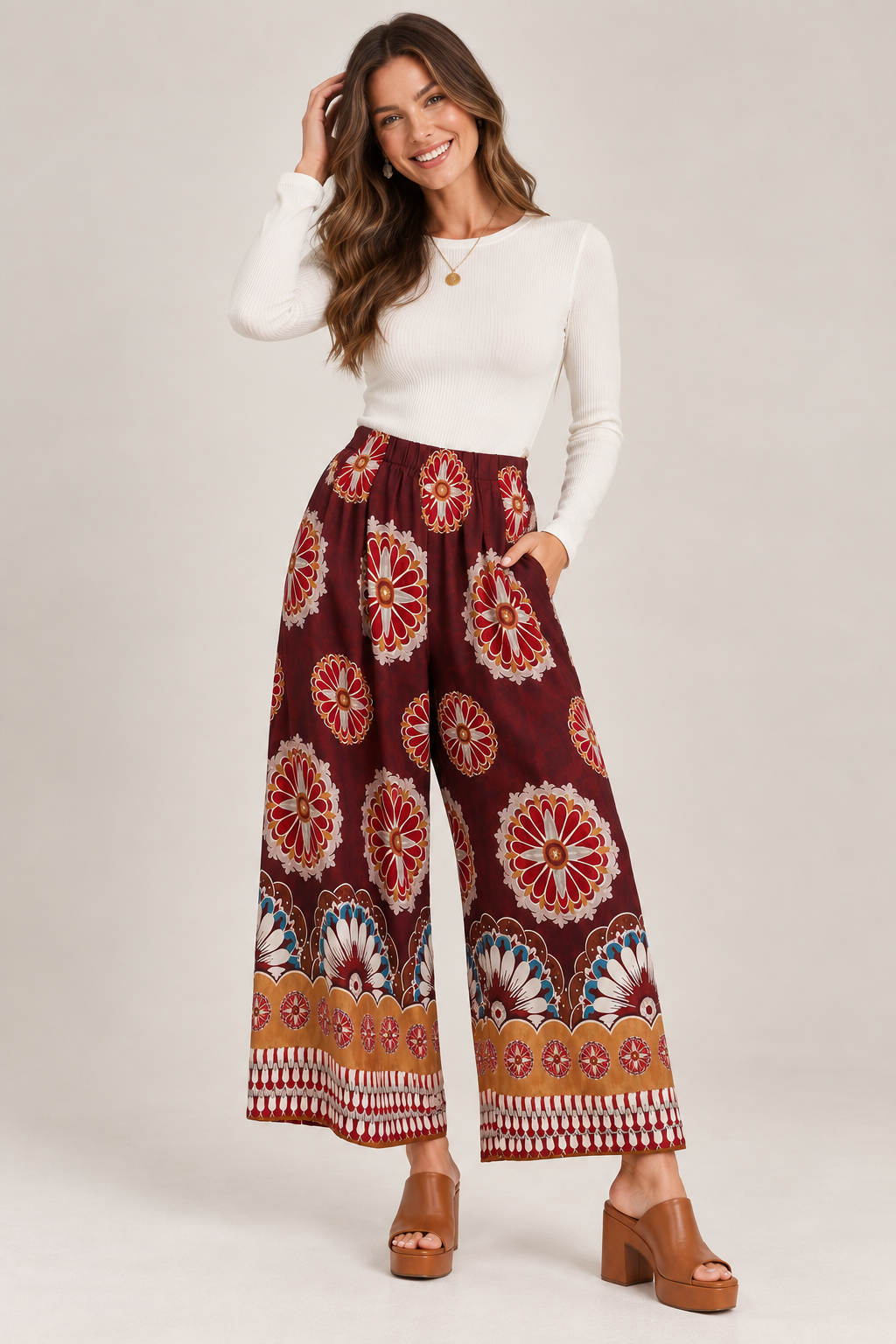 Wine Country Medallion Pants