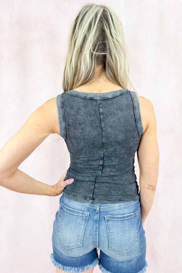 Show Your Love Mineral Wash Rib Tank