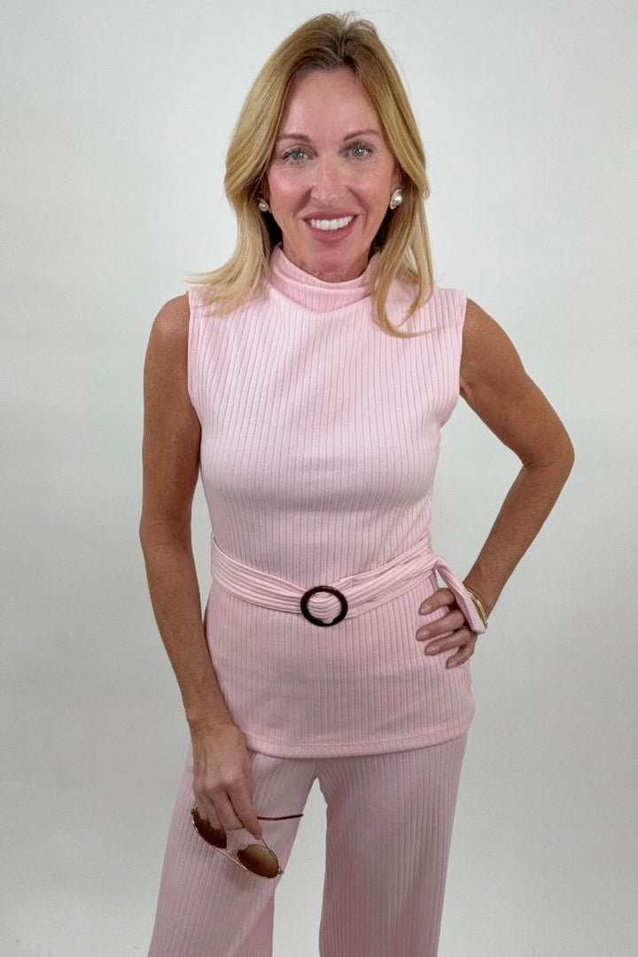 Soft Structure Mock Neck Top