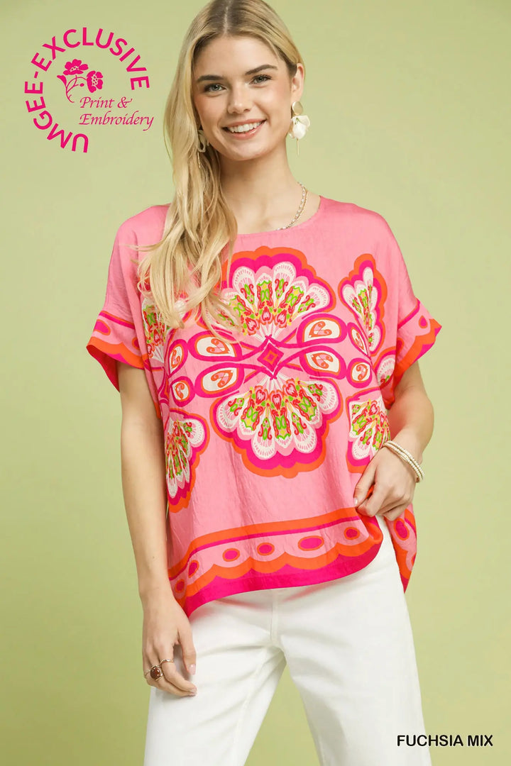 Contrast Trim Top