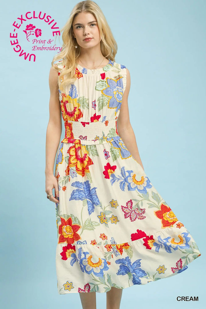 This Sleeveless Tiered Midi Dress