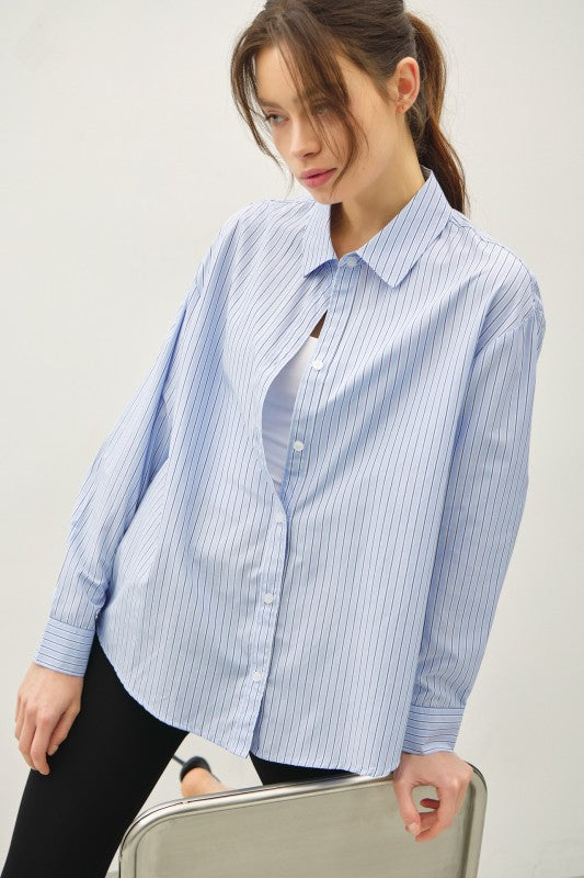 Coastal Classic Striped Button Up