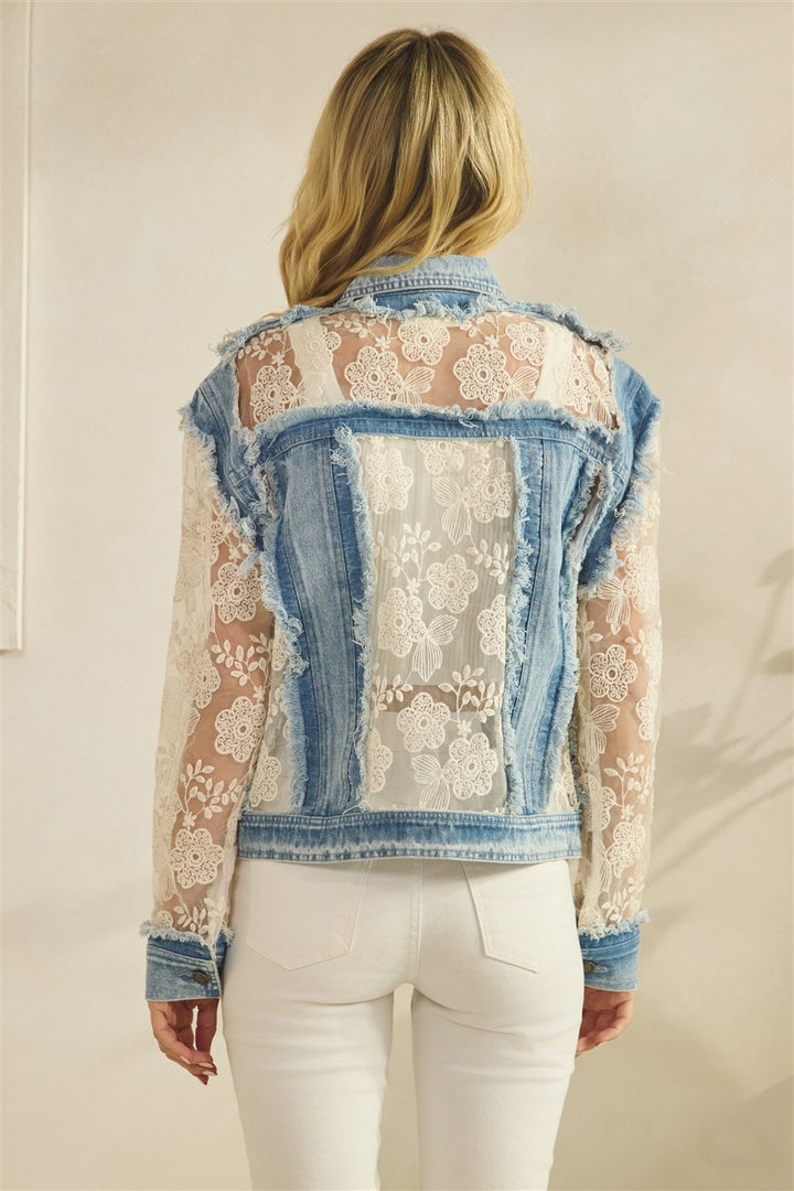 Soft Bloom Denim Jacket