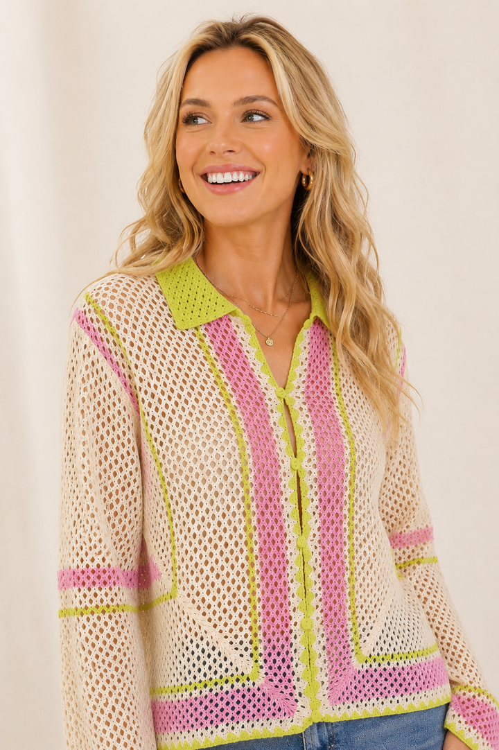 Color Me Happy Crochet Cardigan
