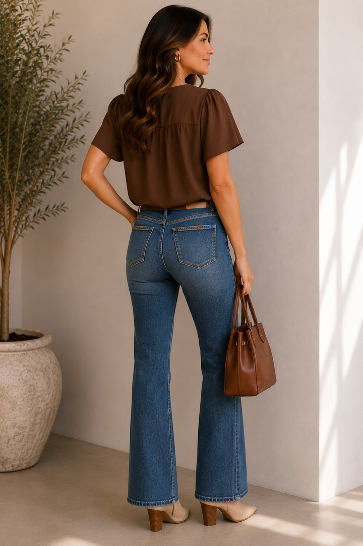 Effortless Grace V-Neck Blouse