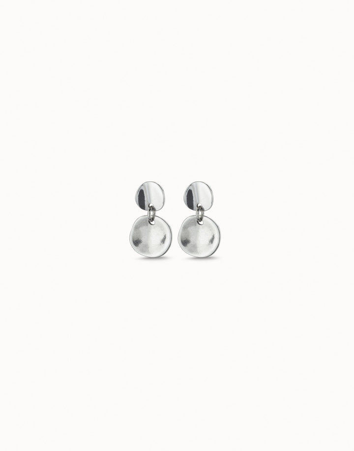 Silver Circle Drop Earrings