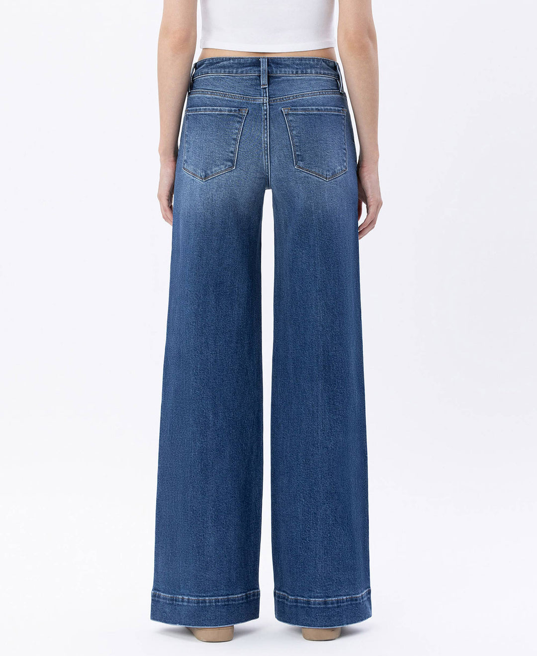 Polished Ease High Rise Wide Leg Trouser Jeans