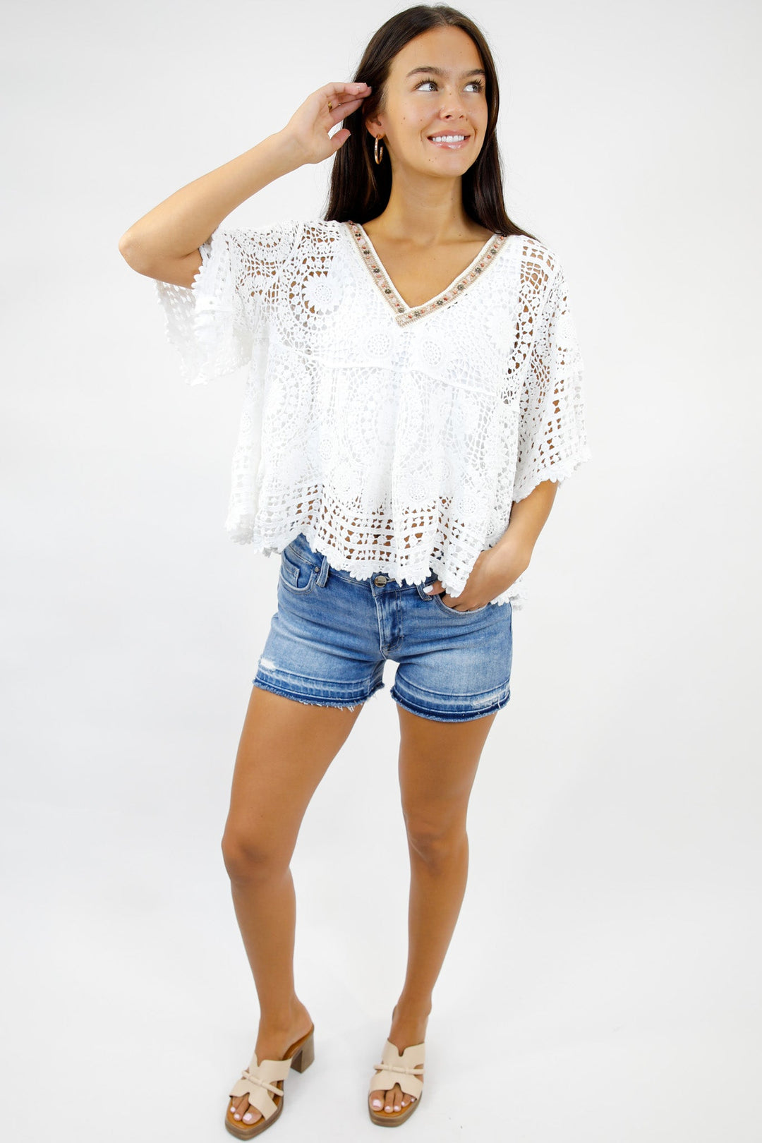 Seaside Muse Crochet Blouse