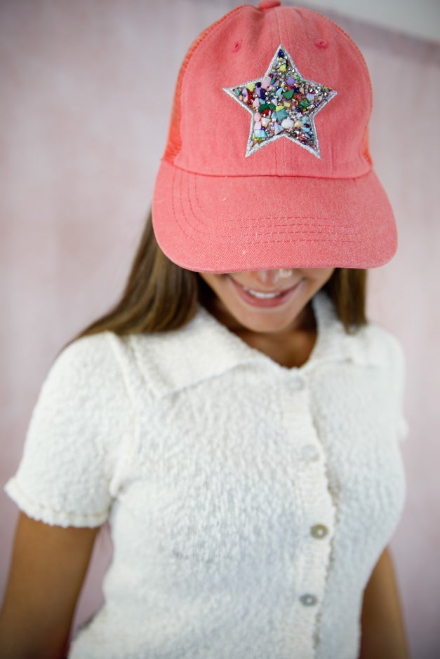Star Stone Embellishment Baseball Cap