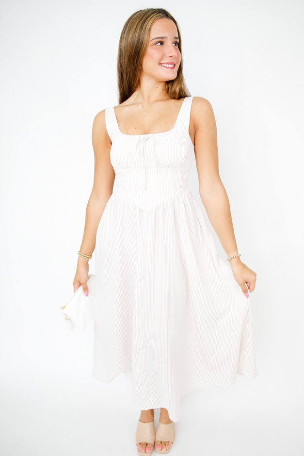 Sand Dune Corset Midi Dress *Final Sale*