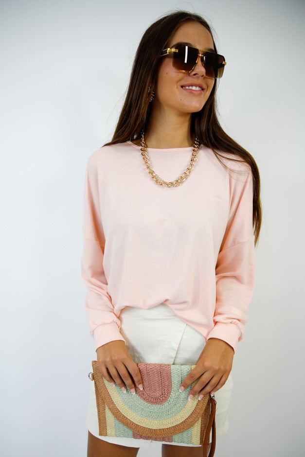 Open-Back Long Sleeve Top