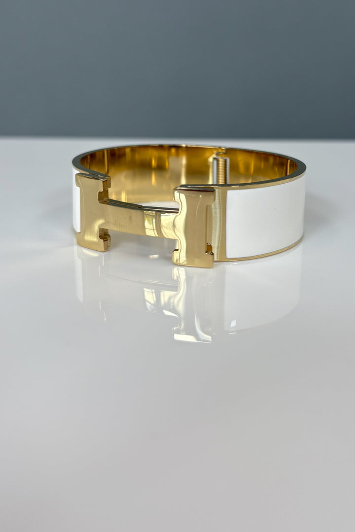 “H” Inspired Wide Bracelet (Multiple Colors)