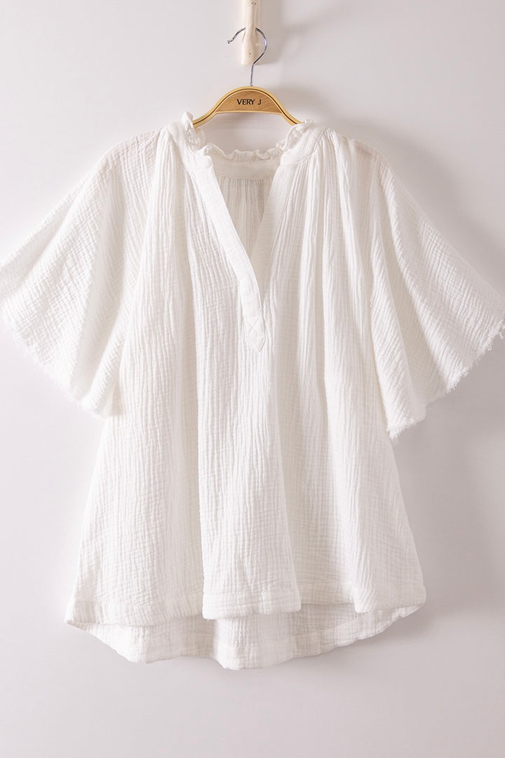 Washed Whisper Gauze Blouse