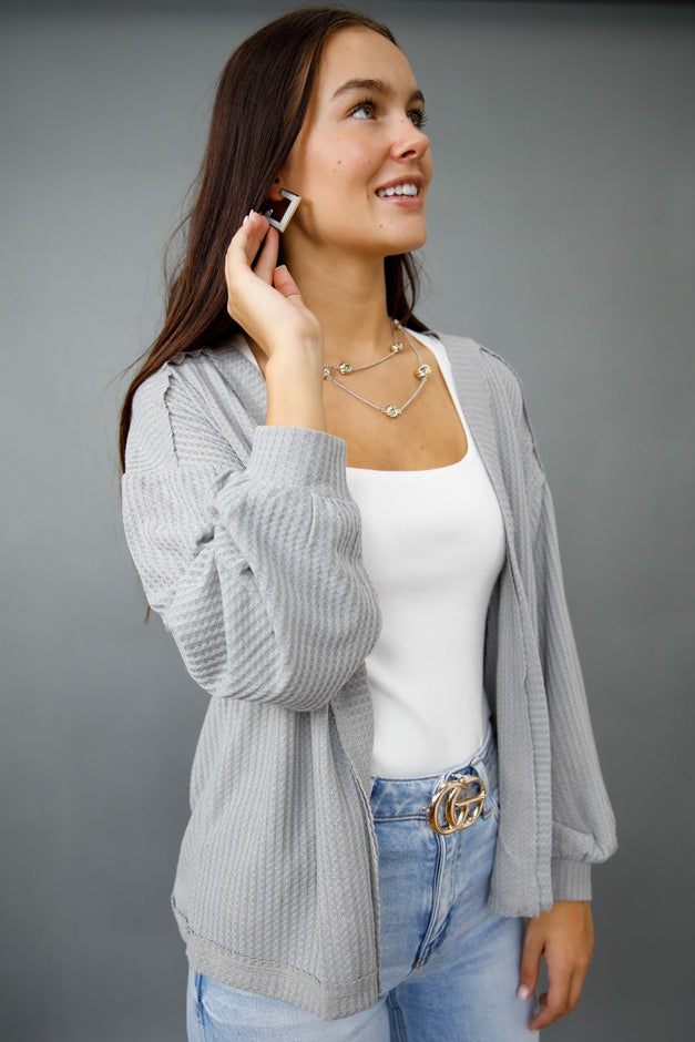 Cozy Waffle Knit Cardigan *Final Sale*