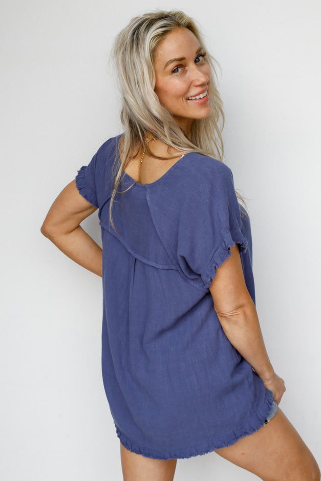 Summer Daze Raw Hem Top *Final Sale*