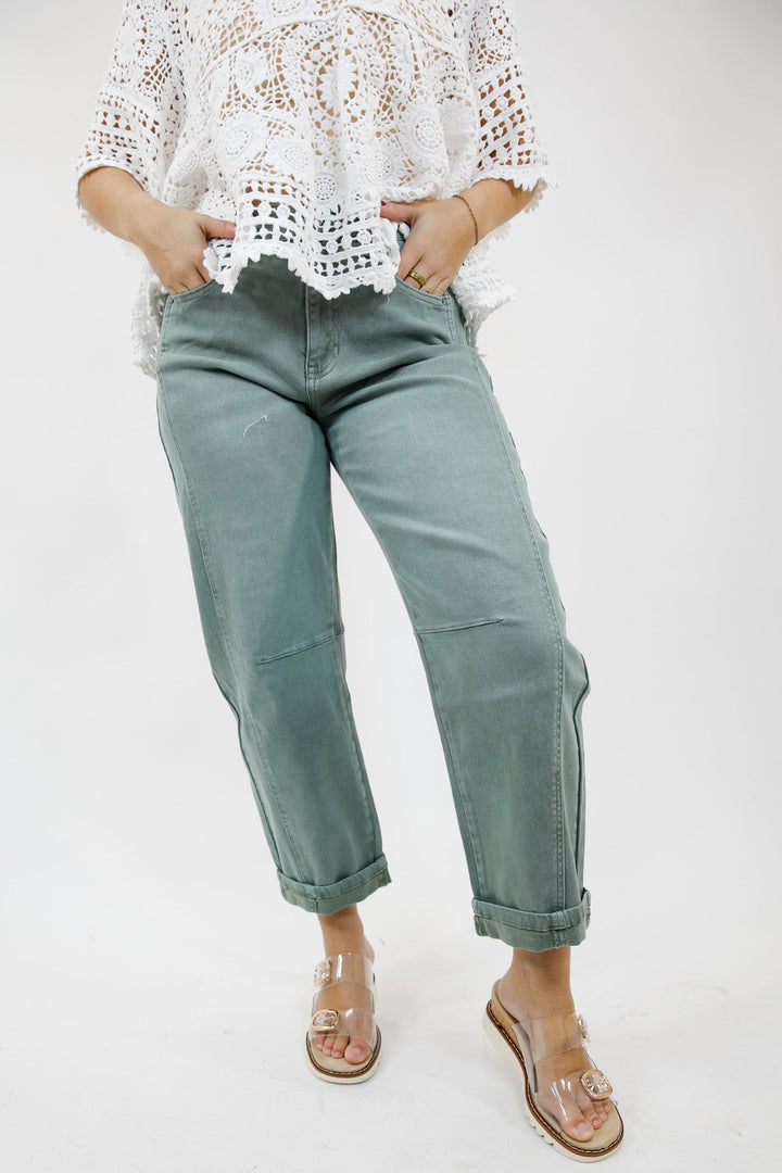 Soft Landing Barrel Crop Pants