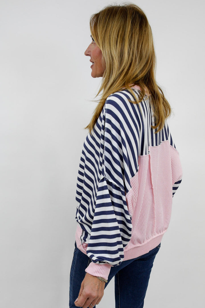 Cozy Stripe Darling Pullover