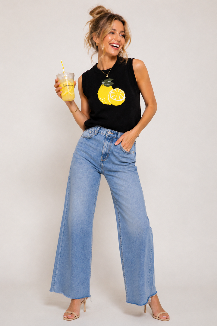 Main Squeeze Lemon Sweater Tank