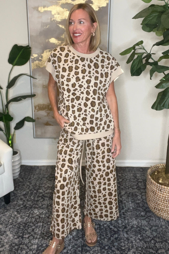 Leopard Print Scuba Pants