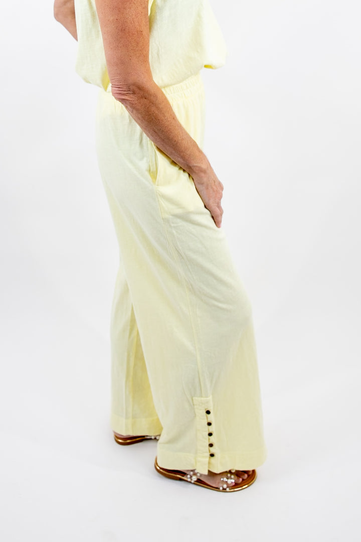 Lemonilla Cotton Slub Wide Leg Pants