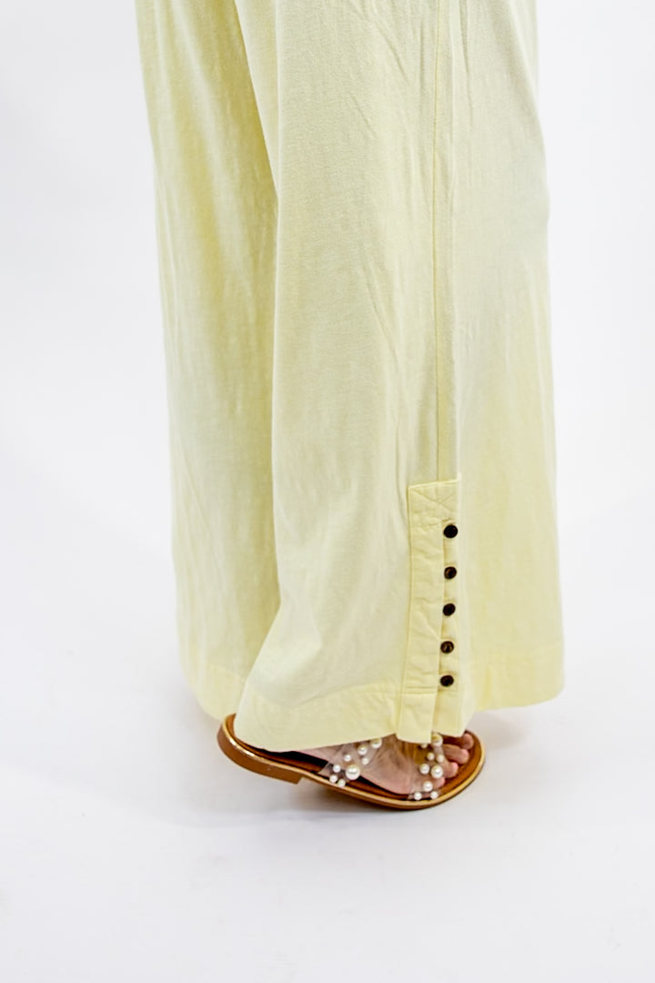 Lemonilla Cotton Slub Wide Leg Pants