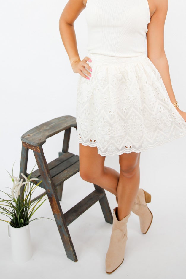 All in Good Time Eyelet Skirt *Final Sale*