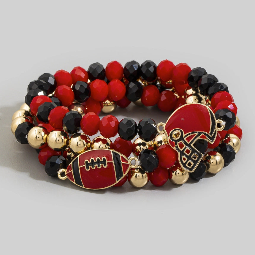 Game Day Goals Football Charm Bracelet