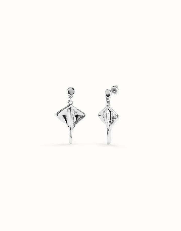 Isla Manta Silver Drop Earrings