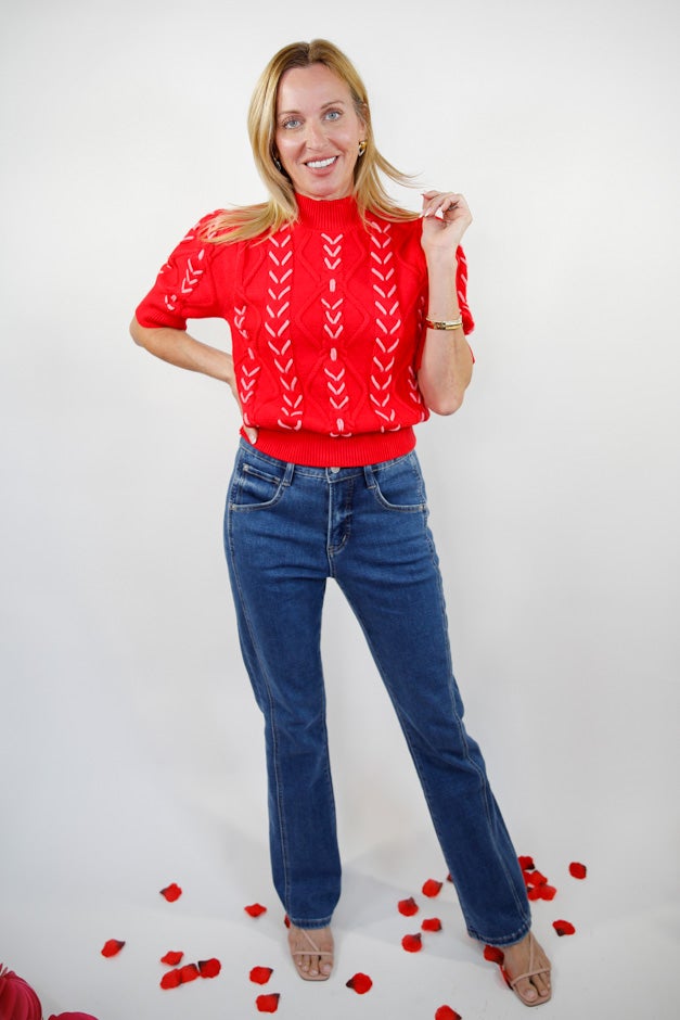 Soft Structure Cable Knit Top