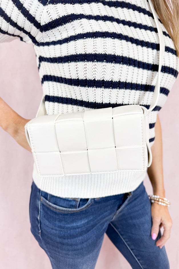 Woven Vegan Leather Crossbody Bag *Final Sale*