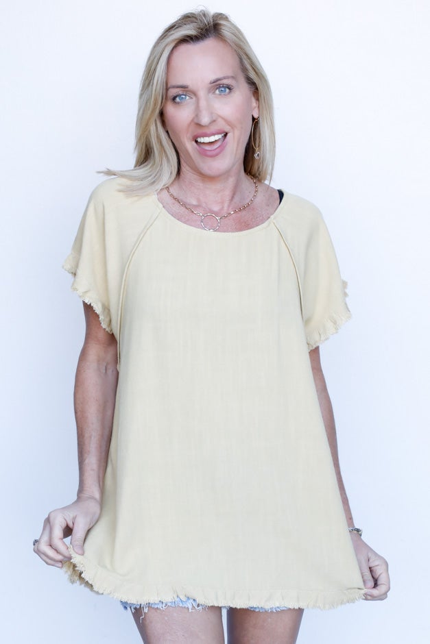 Summer Daze Raw Hem Top *Final Sale*