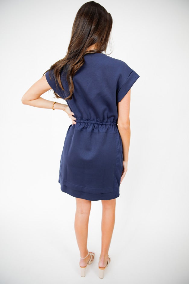 Coastal Cool Drawstring Jersey Dress *Final Sale*