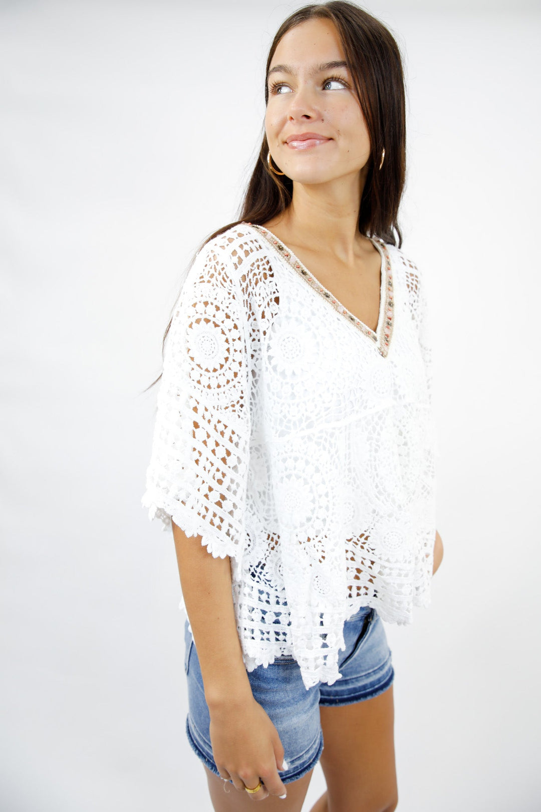 Seaside Muse Crochet Blouse