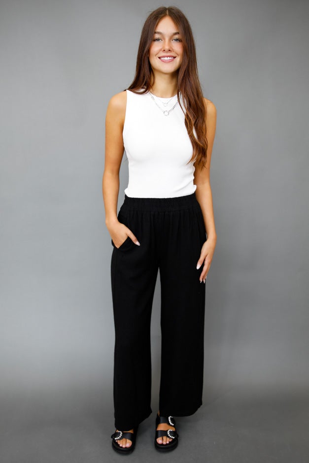 Seabreeze Linen Wide-Leg Pants