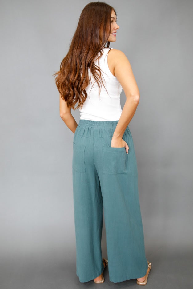 Seabreeze Linen Wide-Leg Pants