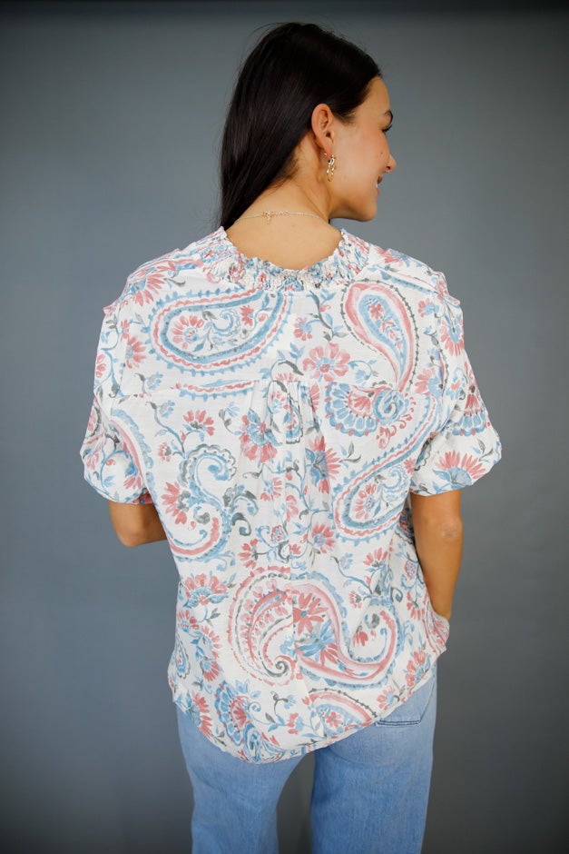 Winter Bloom Paisley Top